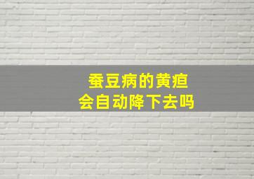 蚕豆病的黄疸会自动降下去吗