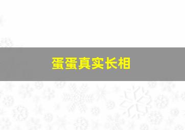 蛋蛋真实长相