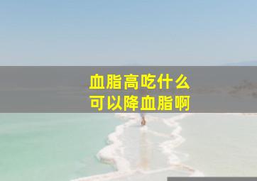 血脂高吃什么可以降血脂啊