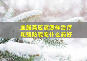 血脂高应该怎样治疗和预防呢吃什么药好