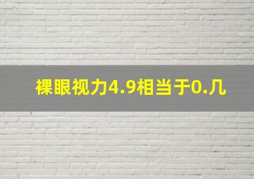 裸眼视力4.9相当于0.几