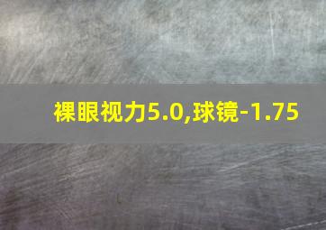 裸眼视力5.0,球镜-1.75