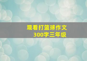 观看打篮球作文300字三年级