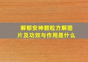 解郁安神颗粒方解图片及功效与作用是什么