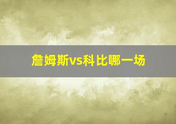 詹姆斯vs科比哪一场