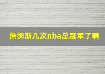 詹姆斯几次nba总冠军了啊