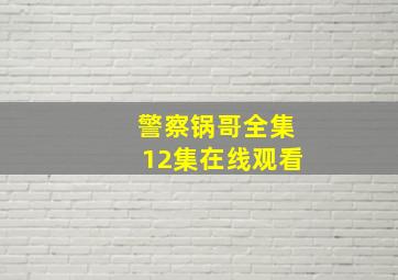 警察锅哥全集12集在线观看