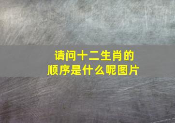 请问十二生肖的顺序是什么呢图片