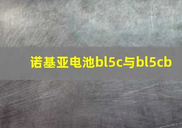 诺基亚电池bl5c与bl5cb