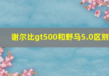 谢尔比gt500和野马5.0区别