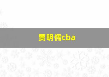 贾明儒cba