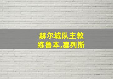 赫尔城队主教练鲁本,塞列斯