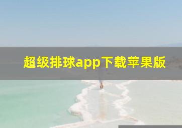 超级排球app下载苹果版