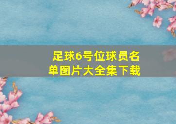 足球6号位球员名单图片大全集下载