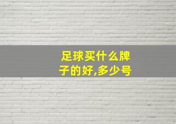 足球买什么牌子的好,多少号