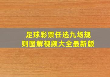 足球彩票任选九场规则图解视频大全最新版