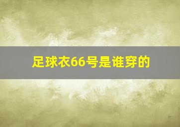 足球衣66号是谁穿的