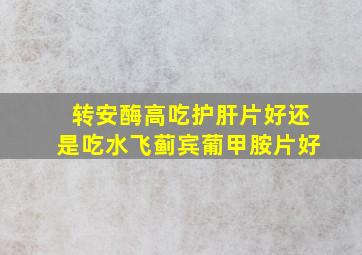 转安酶高吃护肝片好还是吃水飞蓟宾葡甲胺片好