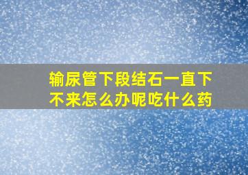 输尿管下段结石一直下不来怎么办呢吃什么药