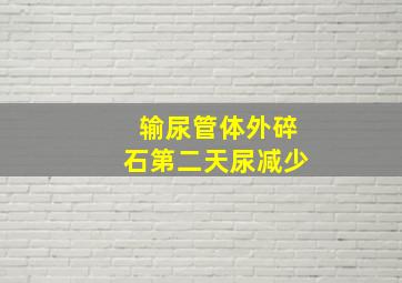 输尿管体外碎石第二天尿减少