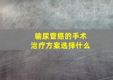 输尿管癌的手术治疗方案选择什么