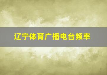 辽宁体育广播电台频率