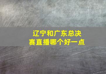 辽宁和广东总决赛直播哪个好一点