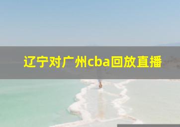 辽宁对广州cba回放直播