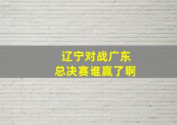 辽宁对战广东总决赛谁赢了啊