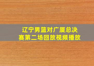 辽宁男篮对广厦总决赛第二场回放视频播放