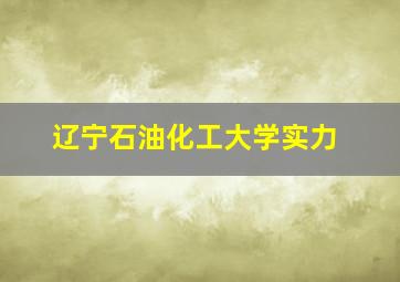 辽宁石油化工大学实力