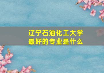 辽宁石油化工大学最好的专业是什么