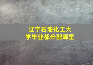 辽宁石油化工大学毕业都分配哪里