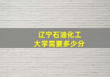 辽宁石油化工大学需要多少分