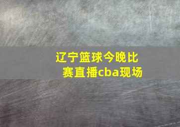 辽宁篮球今晚比赛直播cba现场