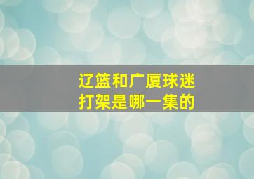 辽篮和广厦球迷打架是哪一集的