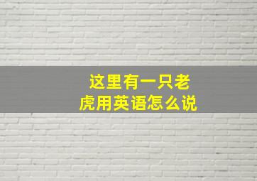 这里有一只老虎用英语怎么说