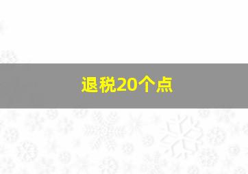 退税20个点