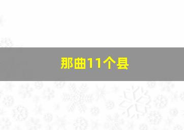 那曲11个县