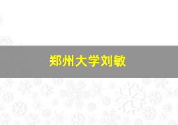 郑州大学刘敏