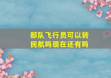 部队飞行员可以转民航吗现在还有吗