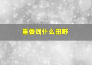 重叠词什么田野