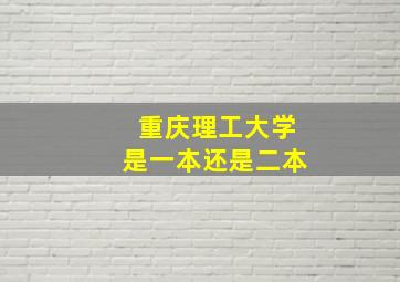 重庆理工大学是一本还是二本