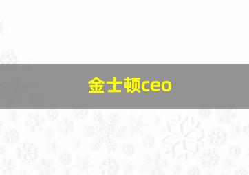 金士顿ceo