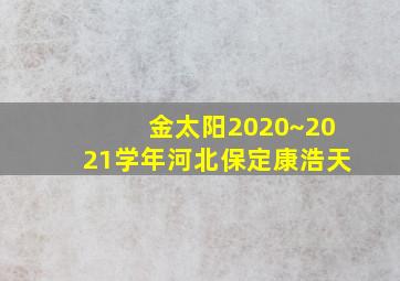 金太阳2020~2021学年河北保定康浩天