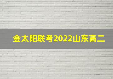 金太阳联考2022山东高二