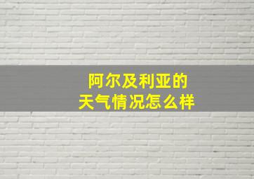 阿尔及利亚的天气情况怎么样