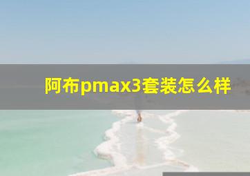 阿布pmax3套装怎么样