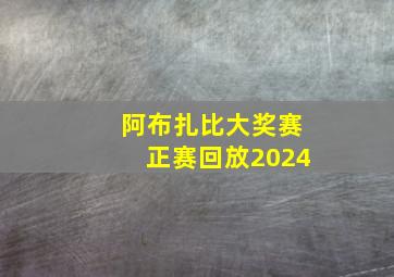 阿布扎比大奖赛正赛回放2024