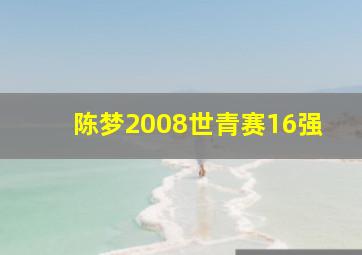 陈梦2008世青赛16强